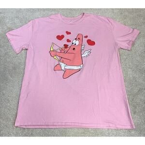 Nickelodeon Spongebob Patrick Star Cupid Valentine's Day Graphic T-Shirt 2XL